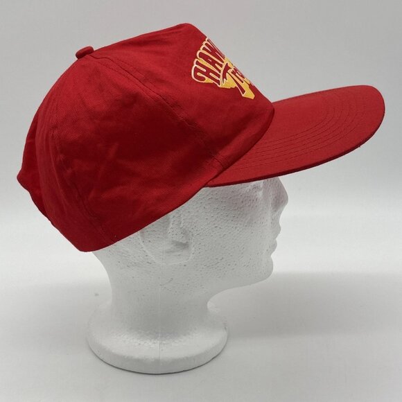 Vintage Hawaiian Tropic Patch Snapback Hat Cap Red Yellow Print - Picture 5 of 9